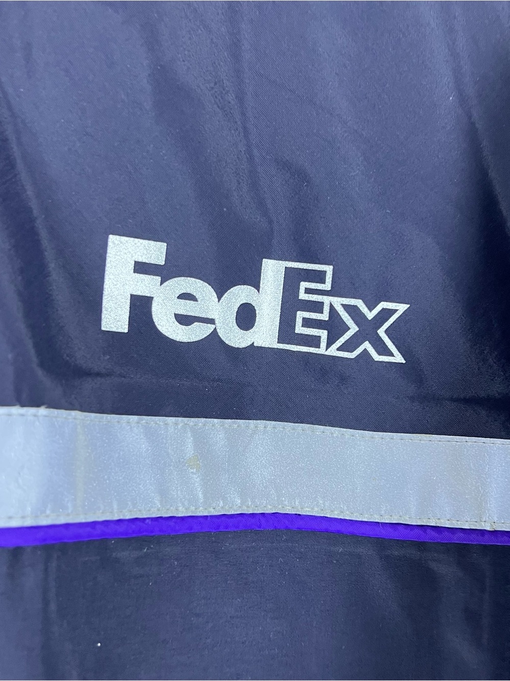 FedEx Stan Herman VF Imagewear Reflective Rain Coat Windbreaker Hooded Zip Sz L - Picture 3 of 11